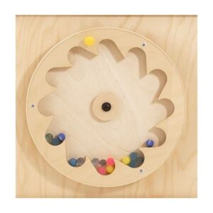 HABA Pro Gear Wheel with Rubber Balls Sensory Wall Activity Panel, 1120393001