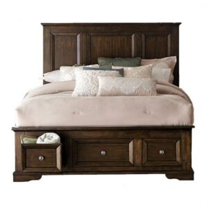 Homelegance Eunice Full Bed with Footboard Storage in Espresso