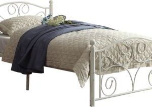 Homelegance Pallina Twin Metal Platform Bed in White