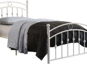 Homelegance Tiana Twin Metal Platform Bed, White Frame