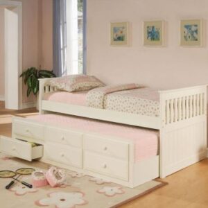 Coaster La Salle Transitional Twin Daybed with Trundle - White