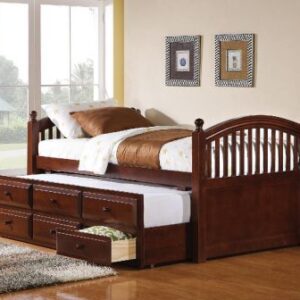 Coaster 400381T Twin Daybed with Trundle in Chestnut