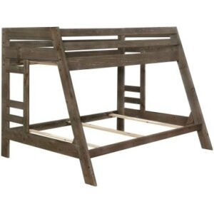 Coaster Wrangle Hill Twin Over Full Bunk Bed in Gunsmoke
