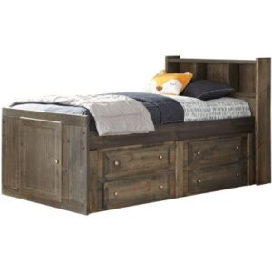 Coaster Wrangle Hill Twin Storage Bed in Gunsmoke