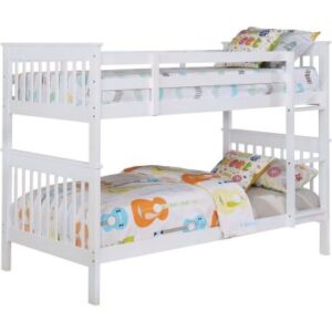 Coaster Chapman Twin Over Twin Bunk Bed in White