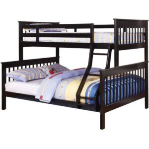 Coaster Chapman Twin Over Full Bunk Bed in Black