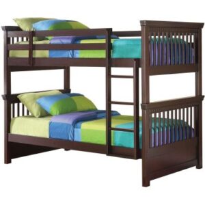 Coaster Miles Twin Over Twin Bunk Bed in Cappuccino