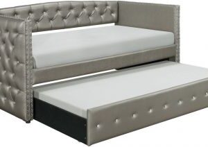 Homelegance Trill Daybed with Trundle in Gray