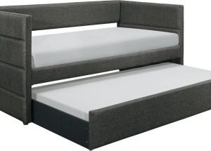 Homelegance Vining Twin/ Twin Daybed with Trundle in Dark Gray