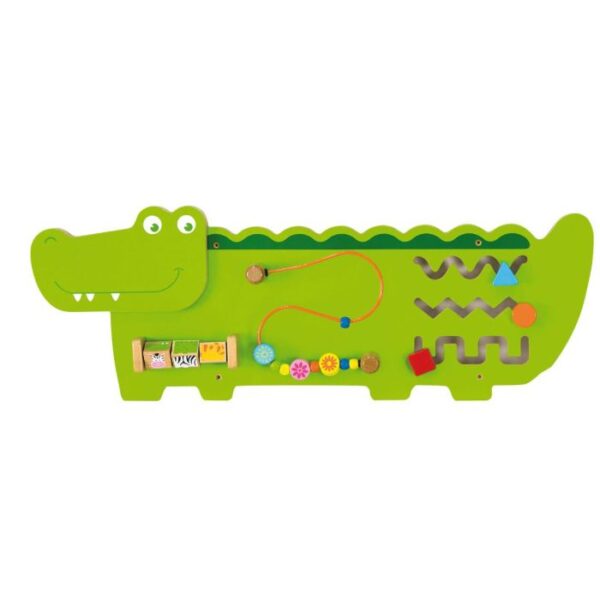 Alligator 3-Activity Sensory Wall Panel by NOVUM, 542037MB