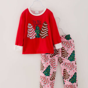 Christmas Tree Cookies Boy Pajamas Sleepwear Set