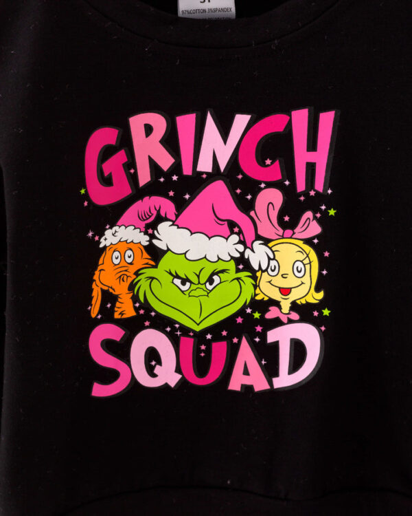 Christmas Grinch Sequins Girl Bell Pant Set - Image 3