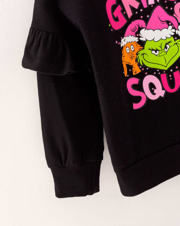 Christmas Grinch Sequins Girl Bell Pant Set - Image 4