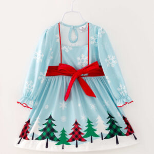 Christmas Tree Snow flake Girl Dress