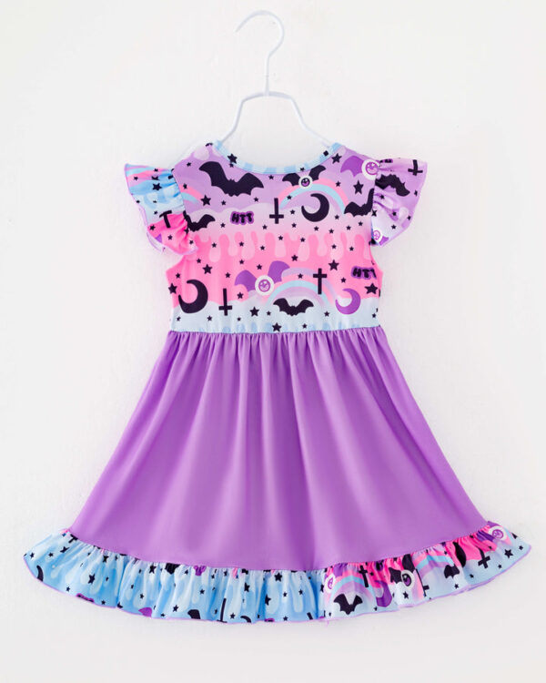 Halloween Purple Rip Girl Twirl Dress - Image 6