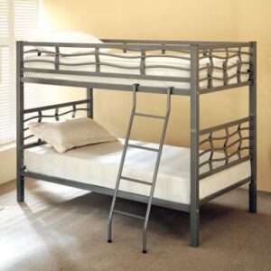 Coaster 7395 Twin/Twin Bunk Bed in Light Gunmetal