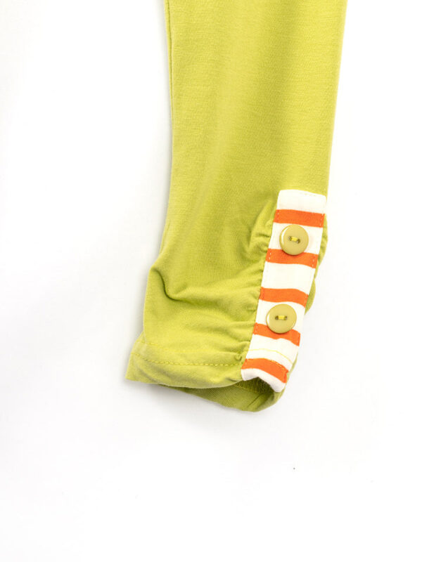 Orange Stripe Sequins Pumpkin Ruffle Girl Pant Set - Image 6