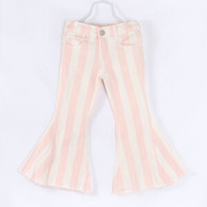 Pink Stripe Girl Denim Bell Pant