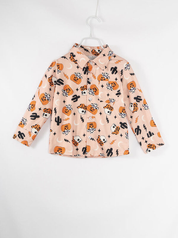 Halloween Pumpkin Print Boy Top
