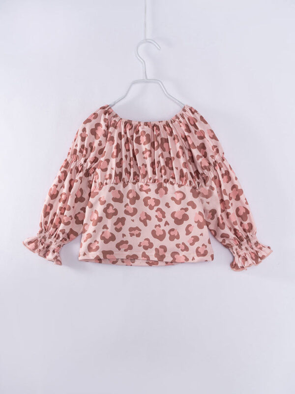 Pink Leopard Ruffle Girl Top - Image 6