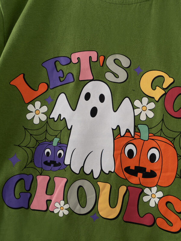Halloween Green LET'S GO GHOULS Women Top - Image 3