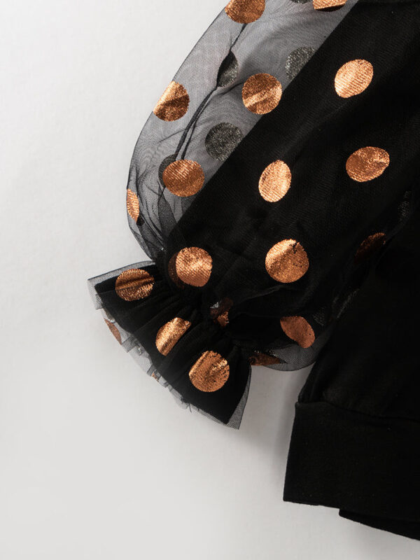 Halloween Black BOO Ruffle Girl Top - Image 4