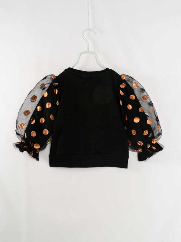 Halloween Black BOO Ruffle Girl Top - Image 6