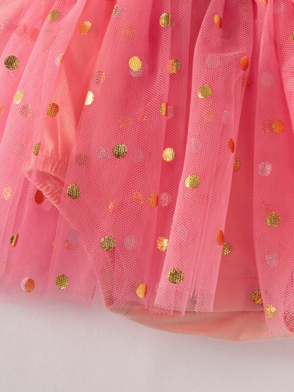 Halloween Pink Spooky Ruffle Baby Girl Tutu Romper - Image 4