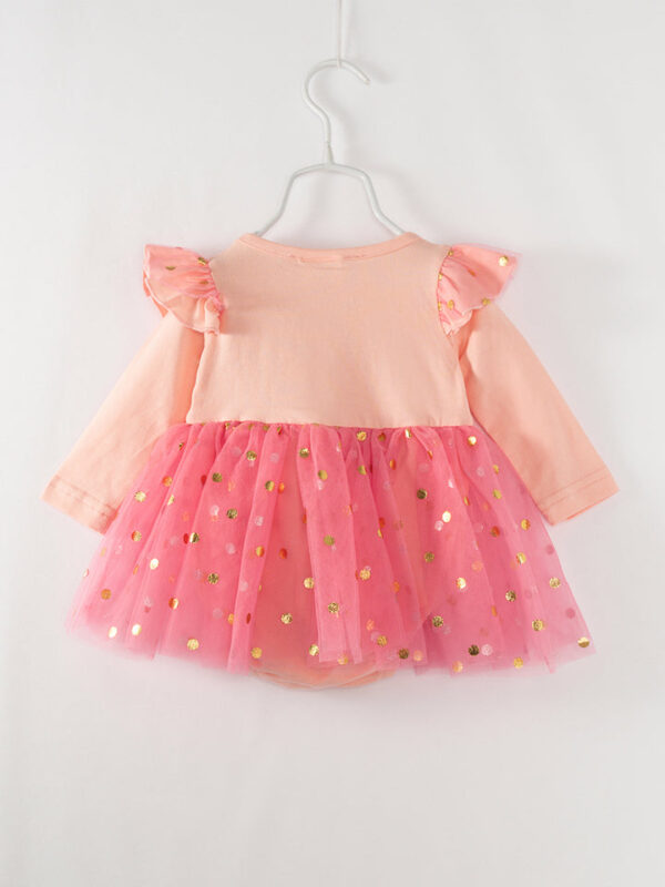 Halloween Pink Spooky Ruffle Baby Girl Tutu Romper - Image 6