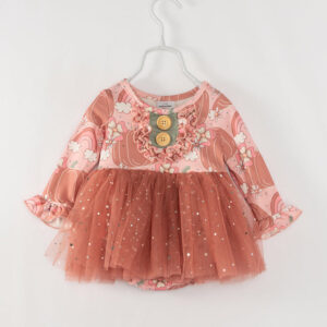 Rainbow Pumpkin Baby Girl Tutu Romper