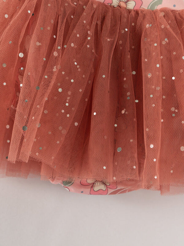 Rainbow Pumpkin Baby Girl Tutu Romper - Image 4