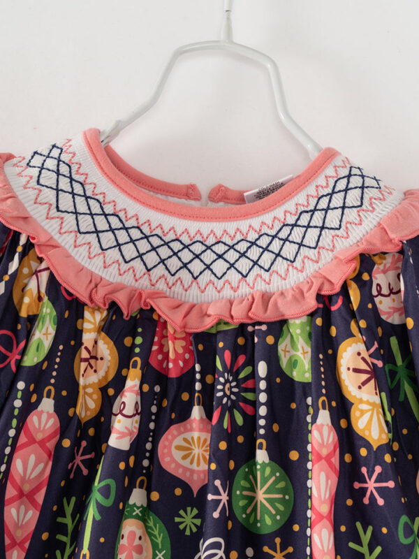 Christmas Lights Girl Smocked Pant Outfit - Image 3