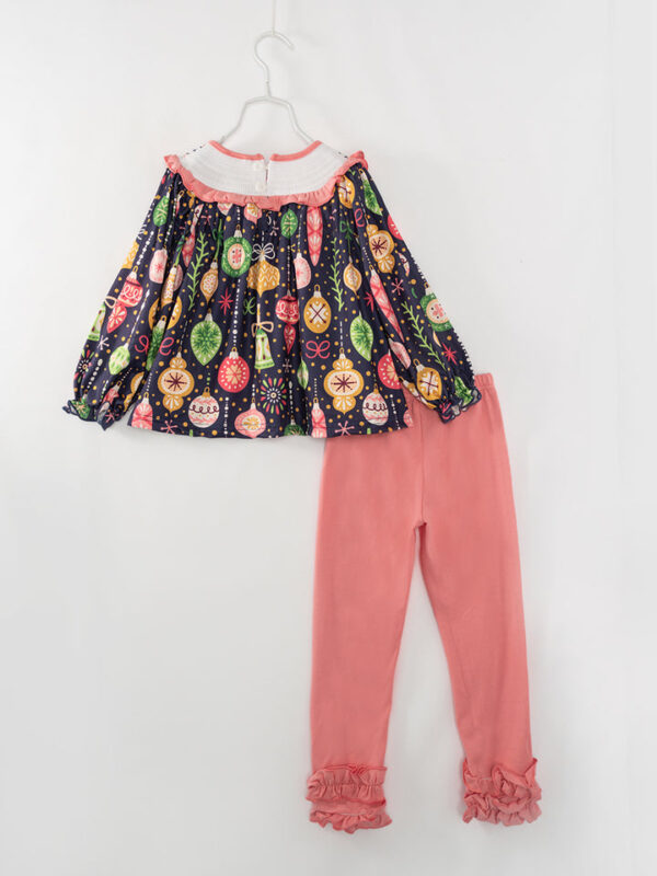 Christmas Lights Girl Smocked Pant Outfit - Image 6