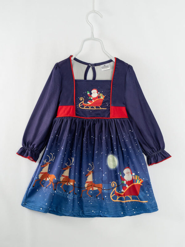 Christmas Santa Claus's Reindeer Girl Dress