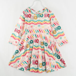 Christmas HOHOHO Girl Twirl Dress