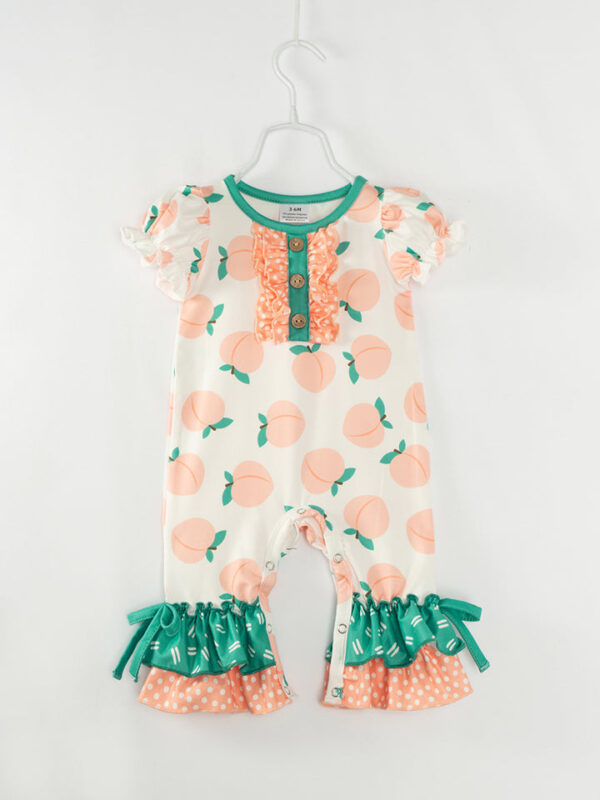 Pink Peach Baby Girl Romper