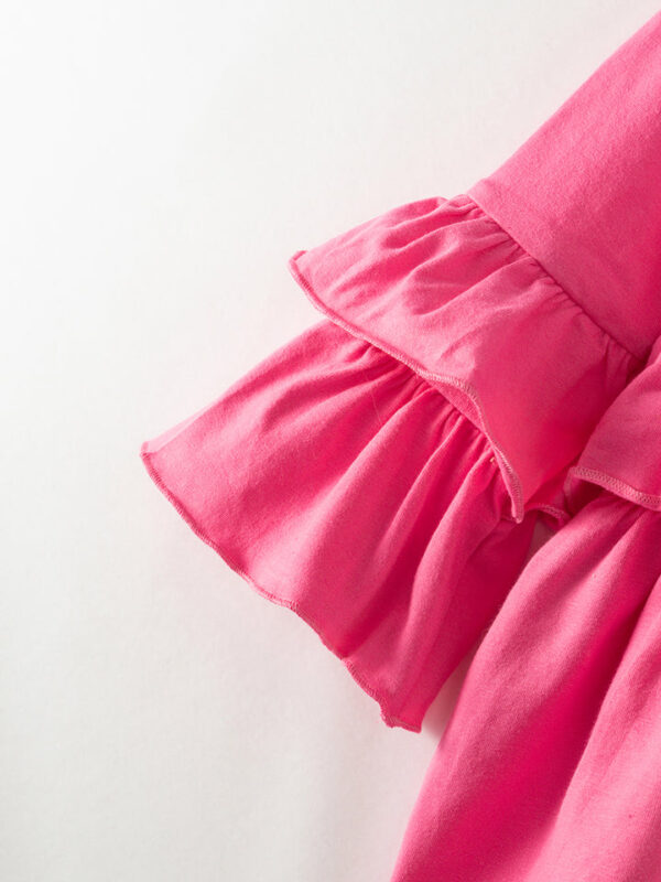 Valentine's Day Pink Heart Girl Bell Pant Set - Image 4