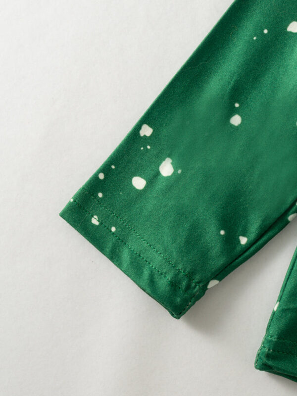 St. Patrick's Day Green Clover Girl Bell Pant Set - Image 4