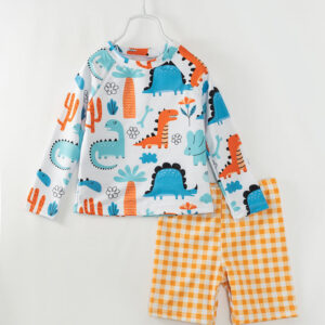 Blue Dinosaur Boy Swimsuit