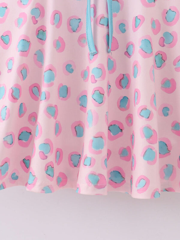 Pink Leopard Ruffle Girl Dress - Image 5