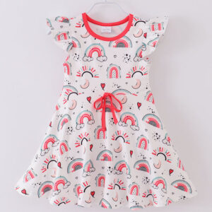 Rainbow Ruffle Girl Dress