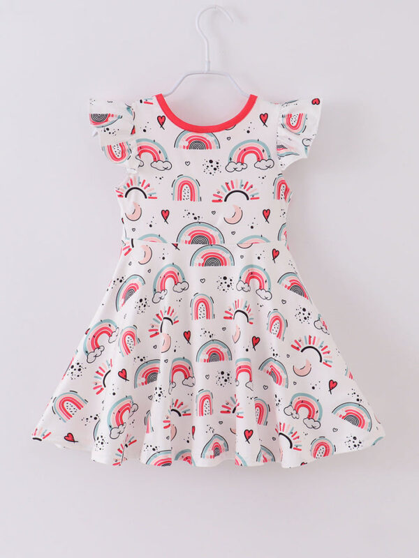 Rainbow Ruffle Girl Dress - Image 6