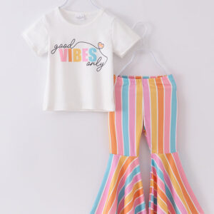 Good Vibes Only Stripe Girl Bell Outfit