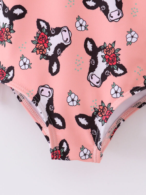Cow Print Tassel Girl Swimsuit - Image 6