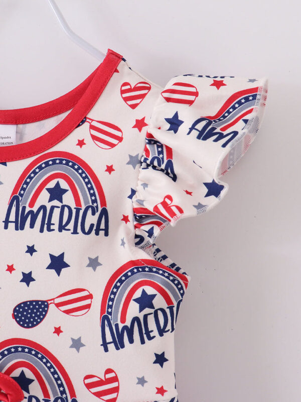 American Rainbow Ruffle Girl Dress - Image 4
