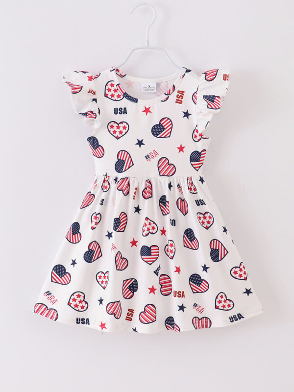 American Heart Ruffle Girl Dress