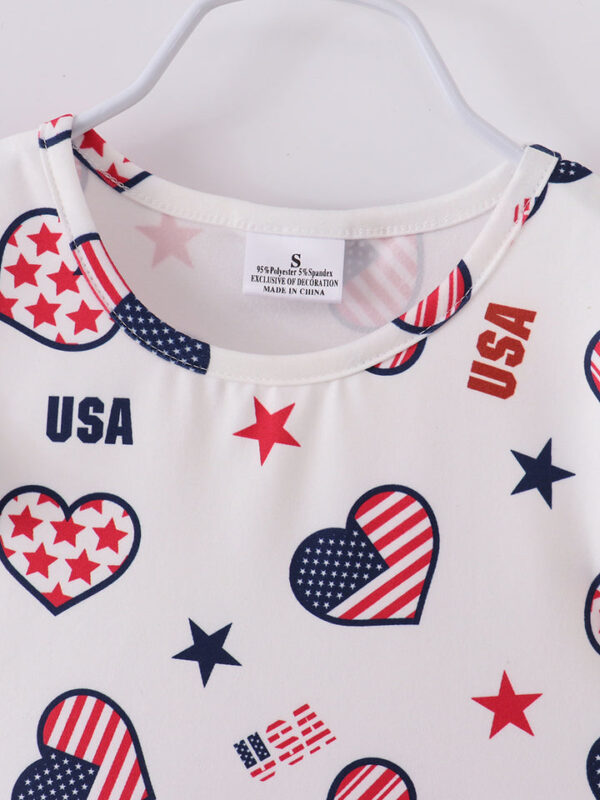 American Heart Ruffle Girl Dress - Image 3