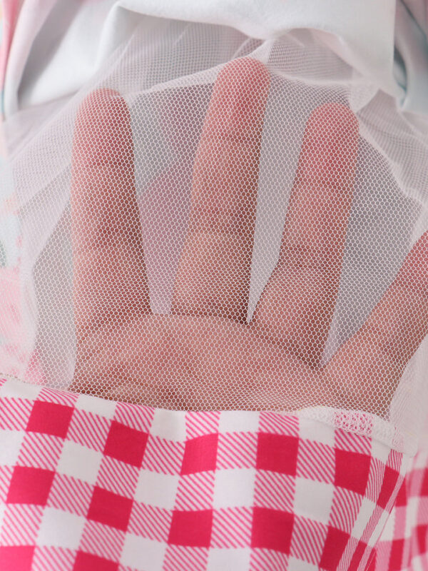 Mint Flower Plaid Girl Dress - Image 6