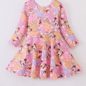 Mickey Mouse Pumpkin Girl Twirl Dress