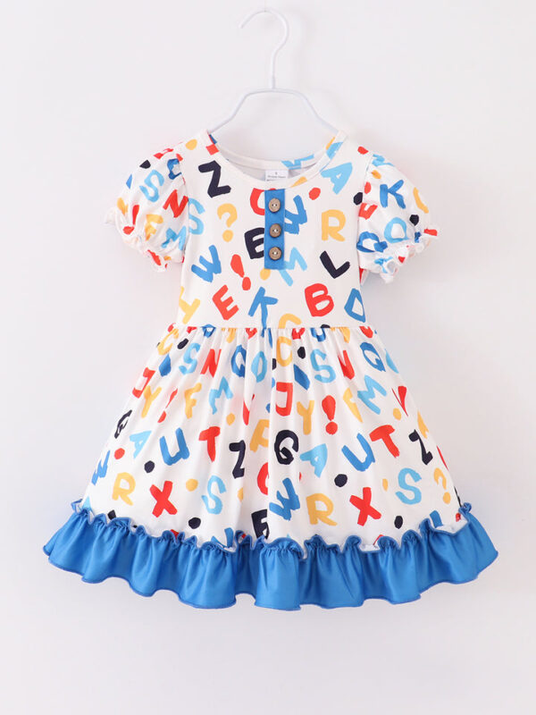 Back to School ABC Alphabet Girl Dress